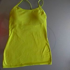 Lululemon Power Y Tank. Split pea.